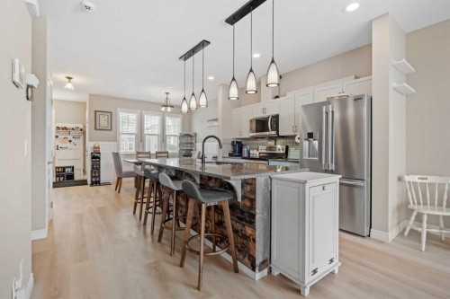 100 Redstone Avenue Ne, Calgary, AB - Indoor Photo Showing Kitchen With Upgraded Kitchen