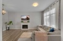 136 Sage Meadows Gardens Nw, Calgary, AB  - Indoor Photo Showing Living Room With Fireplace 