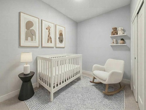 110-660 Shawnee Square Sw, Calgary, AB - Indoor Photo Showing Bedroom