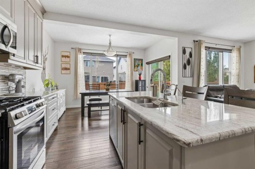 2134 Brightoncrest Common Se, Calgary, AB - Indoor Photo Showing Kitchen With Double Sink With Upgraded Kitchen