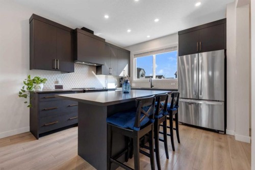 231 Lavender Manor Se, Calgary, AB - Indoor Photo Showing Kitchen With Stainless Steel Kitchen With Upgraded Kitchen