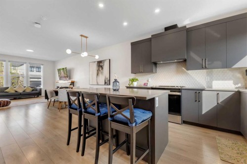 231 Lavender Manor Se, Calgary, AB - Indoor Photo Showing Kitchen With Upgraded Kitchen