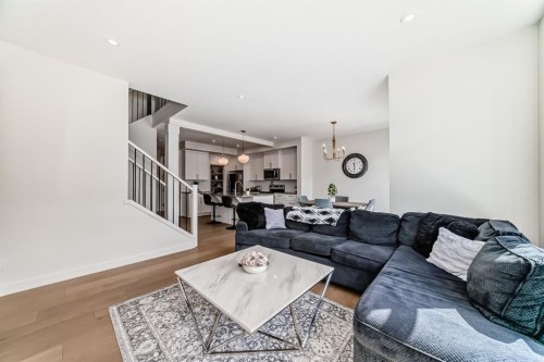 35 Waterford Manor, Chestermere, AB - Indoor Photo Showing Living Room