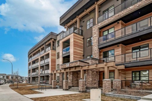 301-55 Wolf Hollow Crescent Se, Calgary, AB - Outdoor With Balcony With Facade