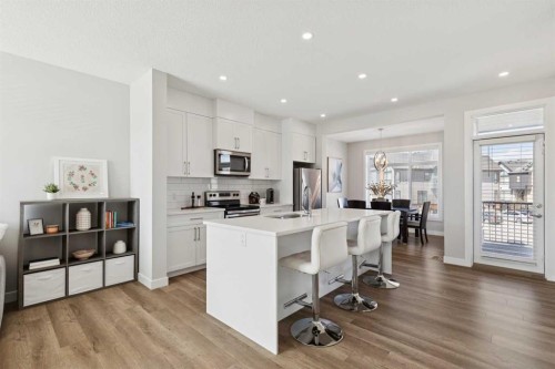 71 Sage Meadows Circle Nw, Calgary, AB - Indoor Photo Showing Kitchen With Stainless Steel Kitchen With Upgraded Kitchen