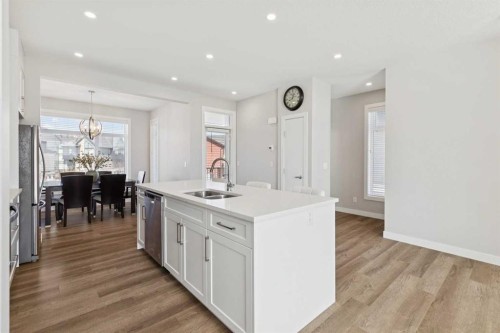 71 Sage Meadows Circle Nw, Calgary, AB - Indoor Photo Showing Kitchen With Double Sink