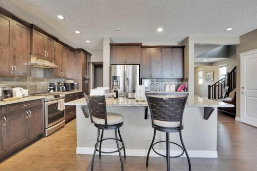 46 Mahogany Passage Se, Calgary, AB - Indoor Photo Showing Kitchen With Stainless Steel Kitchen With Upgraded Kitchen