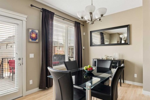 417 Silverado Boulevard Sw, Calgary, AB - Indoor Photo Showing Dining Room
