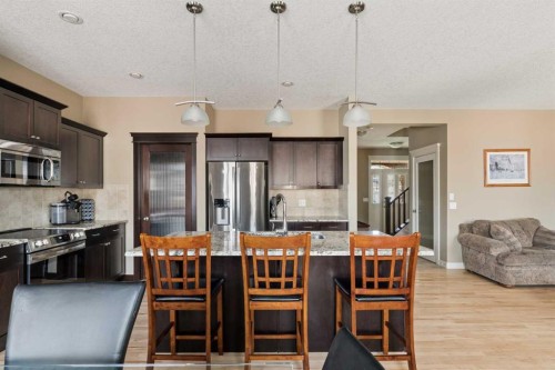 417 Silverado Boulevard Sw, Calgary, AB - Indoor Photo Showing Kitchen With Stainless Steel Kitchen With Upgraded Kitchen