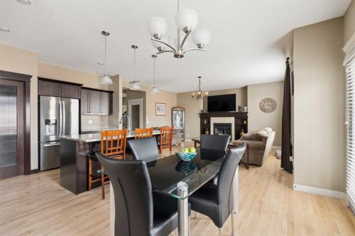 417 Silverado Boulevard Sw, Calgary, AB - Indoor Photo Showing Dining Room