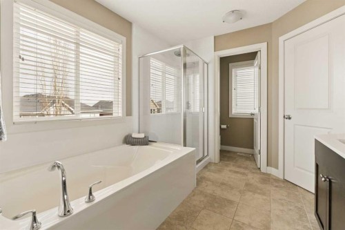 417 Silverado Boulevard Sw, Calgary, AB - Indoor Photo Showing Bathroom