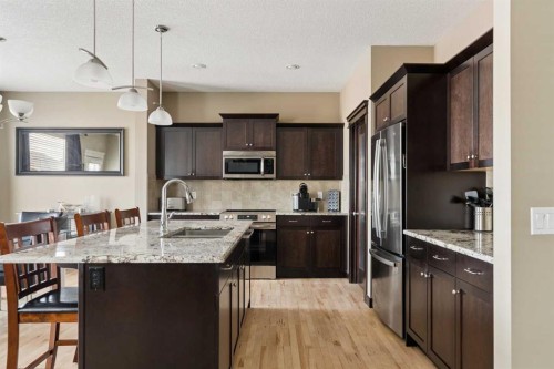 417 Silverado Boulevard Sw, Calgary, AB - Indoor Photo Showing Kitchen With Stainless Steel Kitchen With Upgraded Kitchen