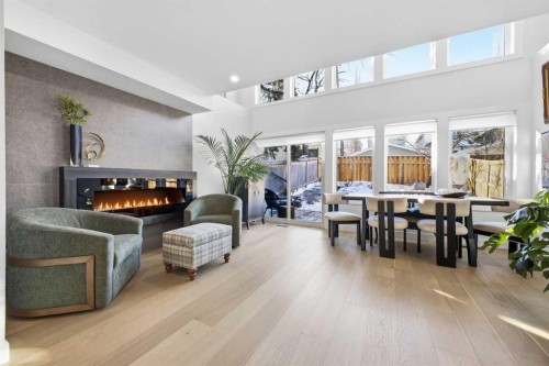 3817 18 Street Sw, Calgary, AB - Indoor With Fireplace