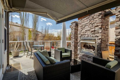 128 Tuscany Vista Crescent Nw, Calgary, AB -  With Fireplace With Deck Patio Veranda With Exterior