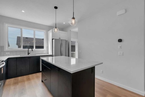 237 Heirloom Way Se, Calgary, AB - Indoor Photo Showing Kitchen With Upgraded Kitchen