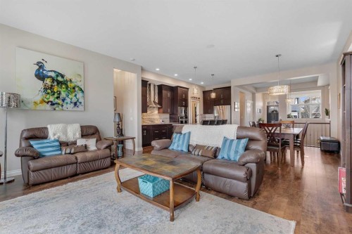 369 Marquis Landing Se, Calgary, AB - Indoor Photo Showing Living Room