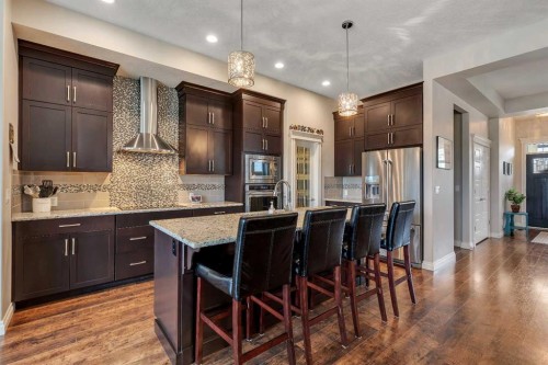 369 Marquis Landing Se, Calgary, AB - Indoor Photo Showing Kitchen With Stainless Steel Kitchen With Upgraded Kitchen