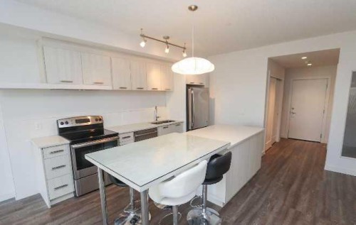 308-730 5 Street Ne, Calgary, AB - Indoor Photo Showing Kitchen With Stainless Steel Kitchen