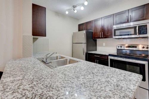 2125-81 Legacy Boulevard Se, Calgary, AB - Indoor Photo Showing Kitchen With Stainless Steel Kitchen With Double Sink