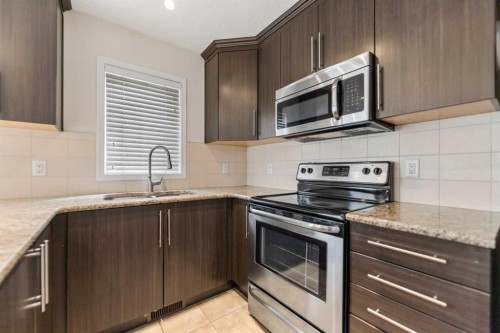 110 Cityscape Lane Ne, Calgary, AB - Indoor Photo Showing Kitchen With Double Sink With Upgraded Kitchen