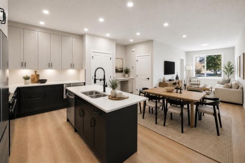 121 5 Avenue Se, High River, AB - Indoor Photo Showing Kitchen With Double Sink With Upgraded Kitchen