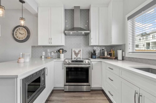 11 Masters Manor Se, Calgary, AB - Indoor Photo Showing Kitchen With Upgraded Kitchen