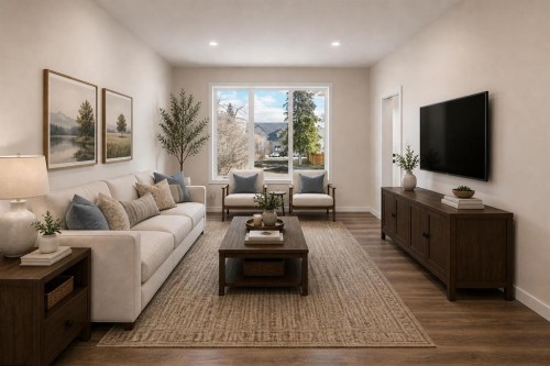 123 5 Avenue Se, High River, AB - Indoor Photo Showing Living Room
