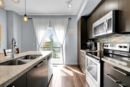 359 Silverado Common Sw, Calgary, AB - Indoor Photo Showing Kitchen With Stainless Steel Kitchen With Double Sink With Upgraded Kitchen