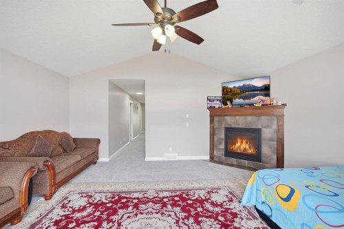 591 Taralake Way Ne, Calgary, AB - Indoor With Fireplace