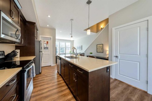 1391 Legacy Circle Se, Calgary, AB - Indoor Photo Showing Kitchen With Double Sink