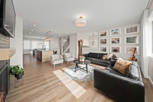 229 Precedence View, Cochrane, AB - Indoor Photo Showing Living Room