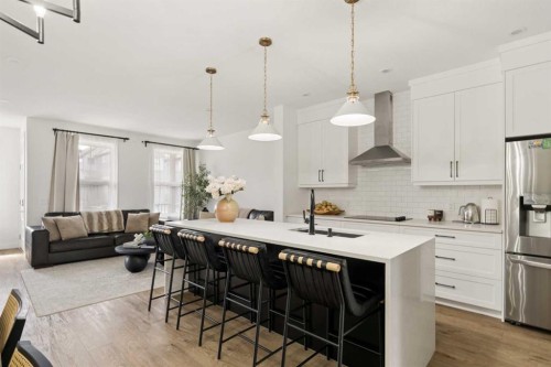 345 Calhoun Common Ne, Calgary, AB - Indoor Photo Showing Kitchen With Stainless Steel Kitchen With Upgraded Kitchen