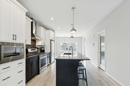29 Howse Row Ne, Calgary, AB - Indoor Photo Showing Kitchen With Upgraded Kitchen