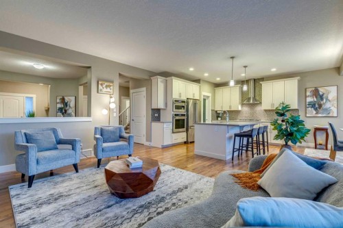 490 Mahogany Manor Se, Calgary, AB - Indoor Photo Showing Living Room