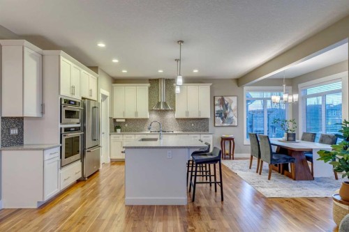 490 Mahogany Manor Se, Calgary, AB - Indoor Photo Showing Kitchen With Upgraded Kitchen