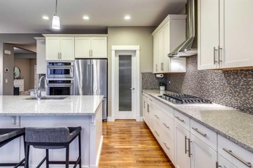 490 Mahogany Manor Se, Calgary, AB - Indoor Photo Showing Kitchen With Double Sink With Upgraded Kitchen
