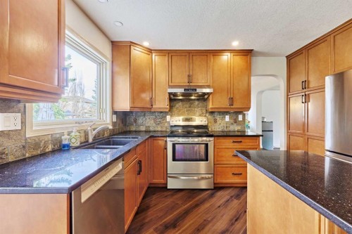 243 Hampshire Close Nw, Calgary, AB - Indoor Photo Showing Kitchen With Stainless Steel Kitchen With Double Sink