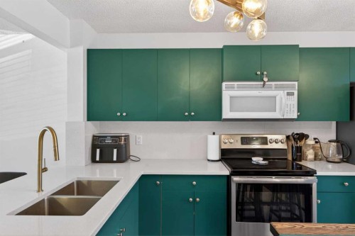 32 Erin Woods Court Se, Calgary, AB - Indoor Photo Showing Kitchen With Double Sink With Upgraded Kitchen