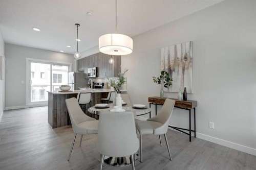 212 Shawnee Square Sw, Calgary, AB - Indoor Photo Showing Dining Room