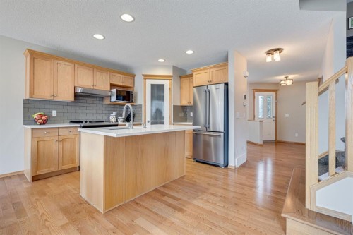 281 Bridlemeadows Common Sw, Calgary, AB - Indoor Photo Showing Kitchen With Stainless Steel Kitchen