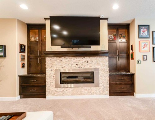 149 Muirfield Boulevard, Lyalta, AB - Indoor Photo Showing Living Room With Fireplace