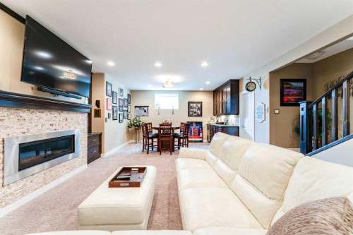 149 Muirfield Boulevard, Lyalta, AB - Indoor Photo Showing Living Room With Fireplace