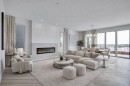 195 Lucas Common Nw, Calgary, AB  - Indoor Photo Showing Living Room With Fireplace 