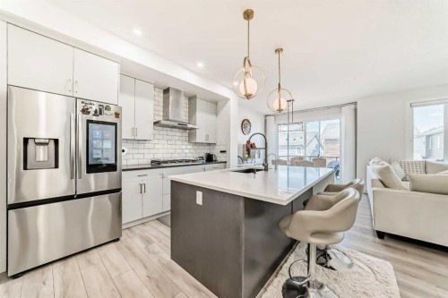 287 Amblehurst Way Nw, Calgary, AB - Indoor Photo Showing Kitchen With Upgraded Kitchen