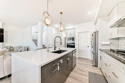 287 Amblehurst Way Nw, Calgary, AB - Indoor Photo Showing Kitchen With Upgraded Kitchen