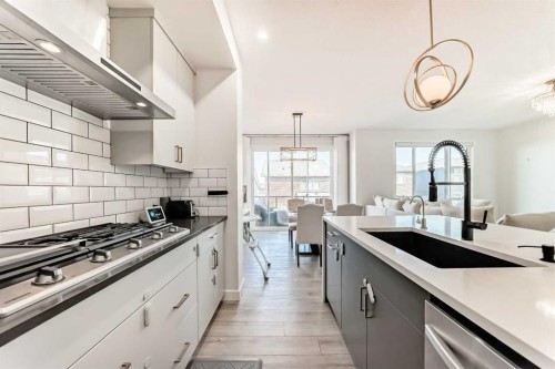 287 Amblehurst Way Nw, Calgary, AB - Indoor Photo Showing Kitchen With Upgraded Kitchen