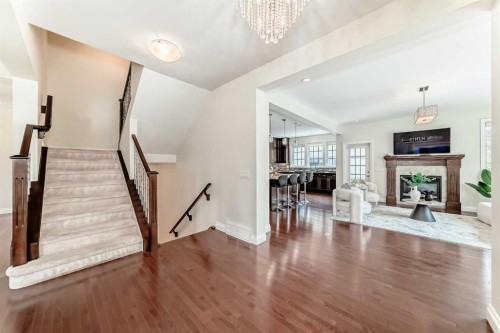 60 Hong Kong Road Sw, Calgary, AB - Indoor With Fireplace