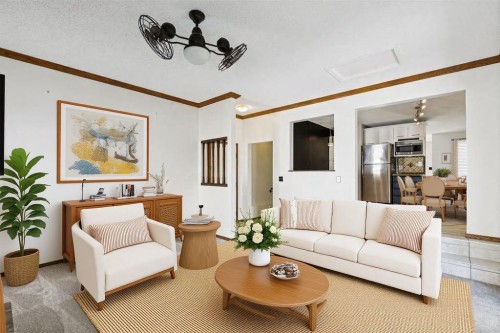 145 Alpine Crescent Se, Airdrie, AB - Indoor Photo Showing Living Room