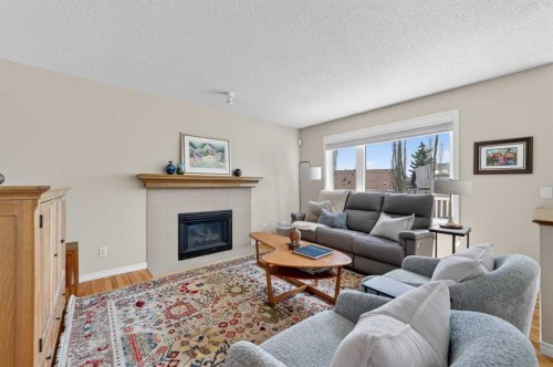 213 Citadel Gardens Nw, Calgary, AB - Indoor Photo Showing Living Room With Fireplace