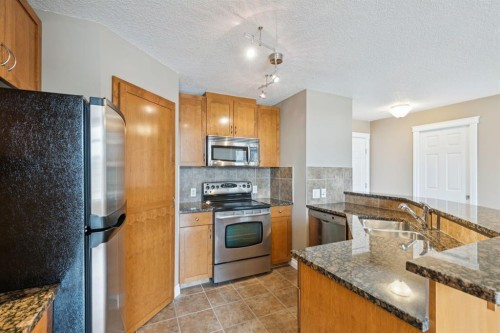 108-990 Centre Avenue Ne, Calgary, AB - Indoor Photo Showing Kitchen With Double Sink